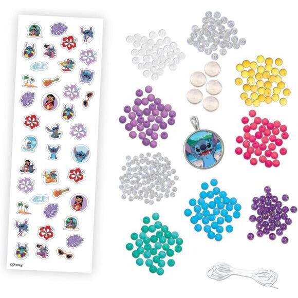 disney stitch kids bracelets kit diy jewelry making set girls craft beads charms - Picture 3 of 6